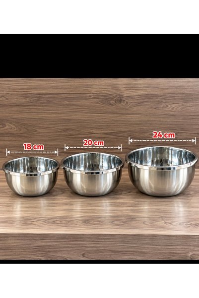 Generic Brand Stainless steel mixing bowl 3 pcs set