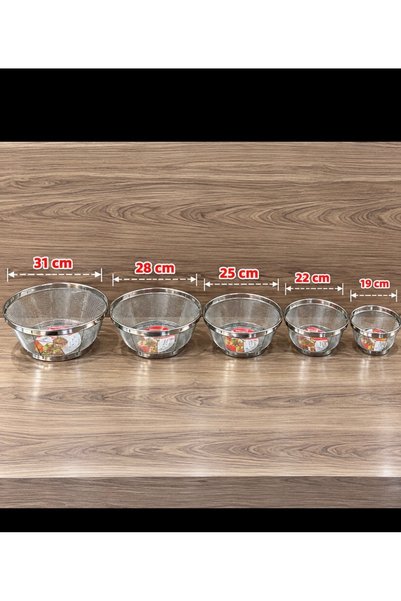 Generic Brand 5 Pieces stainless steel strainer set