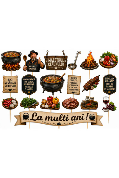DecoParty Set de decorațiuni pentru tort – Tematică Maestrul Culinarii la Caz...