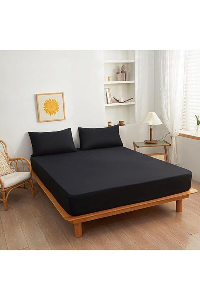 Goodern طقم ملاءات سرير مكون من 3 قطع، يناسب سرير مقاس 150×200 سم، ماص للرطوب...