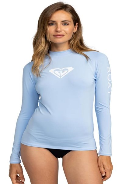 Roxy womens Whole Hearted Long Sleeve Upf 50 Rashguard Rash Guard Shirt