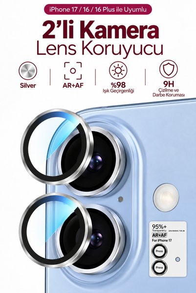 WANNA PROTECT واقي عدسة الكاميرا الممتاز AR+AF المتوافق مع iPhone 17 / 16 / 1...