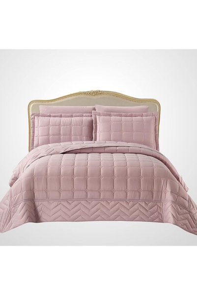 D DONETELLA FEEL THE LUXURY طقم لحاف دونيتيلا، طقم غطاء سرير مبطن قابل للعكس ...