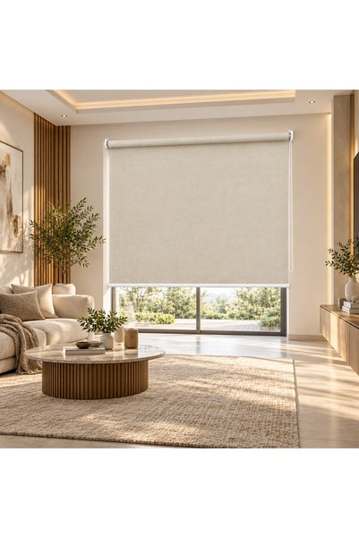 IN HOME STORE ستارة رول سادة مقاس 200*200 SH205 LIGHT BEIGE