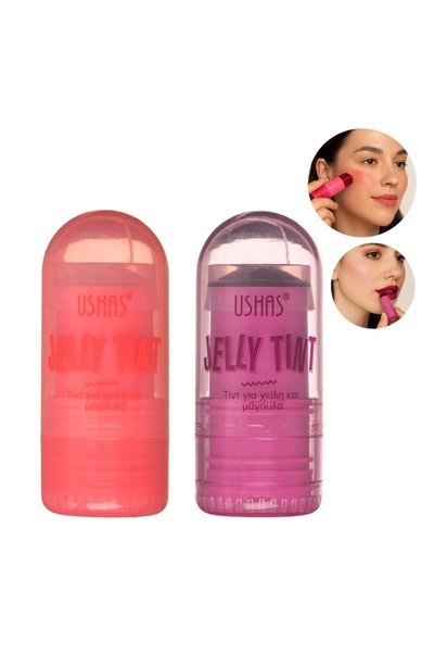 Ushas Jelly Tint Baton Buze & Obraji, Roz/Corai, Gel Hidratant 6 g