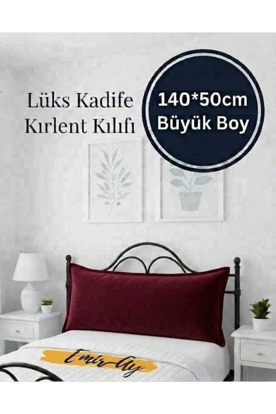 Emir-Ay@hometeks Lüks Kadife ,Kenar Dikişli Uzun Yastık Kılıfı ,Kırlent Kılıf...