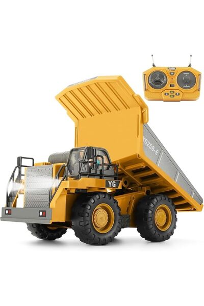 EXCEFORE TERRIFI Remote Control Dump Truck, RC Construction Vehicle for Kids ...