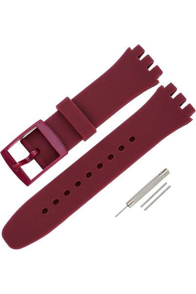 GENERAL Rihahisy Silicone Rubber Watch Strap/Watch Band Replacement for Swatch