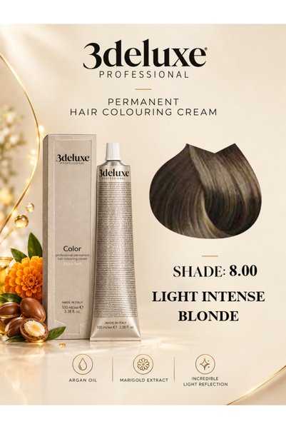 3Deluxe Professional Hair Color Cream With Argan Oil & Marigold Extract Light...
