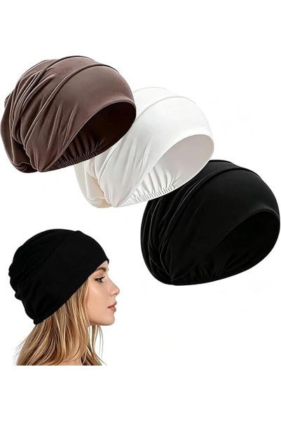 Novax 3 Pcs Women Hijab Undercap, Non Slip Hijab Cap, Solid Color Undercap Un...