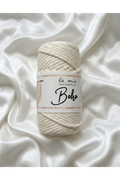Zelisceisler La Mia Yarn La Mia Boho Cream Twist Macrame Yarn