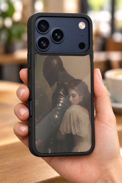 BGAKSESUAR iPhone 18 Pro Compatible Knight Love Patterned Shockproof Case wit...