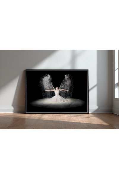 KEYFHOME Flour Wings Cadru negru MDF Tablou Poster Living Decor de perete Cadou