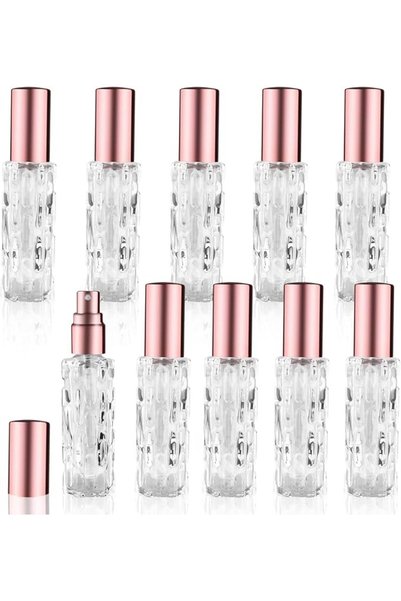KASTWAVE Mini Glass Perfume Bottles, 10ml Perfume Atomizer Refillable Empty Spray Bottles, Travel Size Fragra