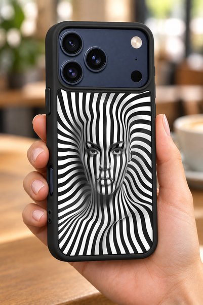 BGAKSESUAR iPhone 18 Pro Max Compatible Illusion Pattern Shockproof Case with...