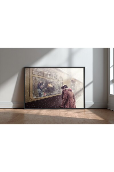 KEYFHOME Ai grijă Poster cu tablou MDF cu ramă neagră Cadou decor de perete p...