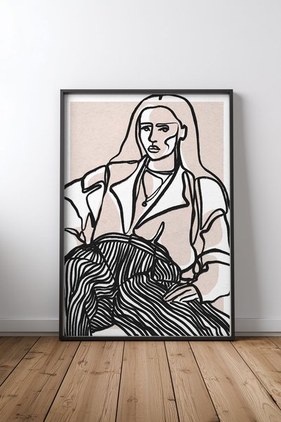 KEYFHOME Θυμάστε το Siyah Çerçeveli MDF Painting Poster Salon Wall Decor Gift