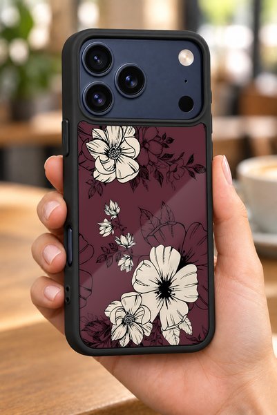 BGAKSESUAR حافظة مقاومة للصدمات متوافقة مع هاتف iPhone 18 Pro Max مع نمط زهور...