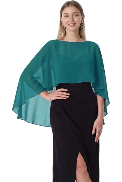 GENERAL شال نسائي من الشيفون طراز Cape001 من الباشمينا