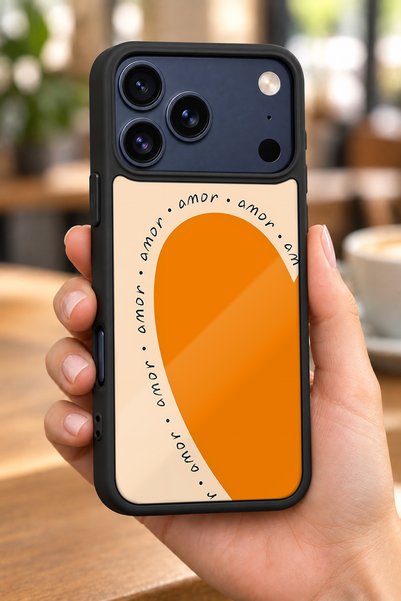 BGAKSESUAR iPhone 18 Pro Max Compatible Amor Patterned Shockproof Case with C...
