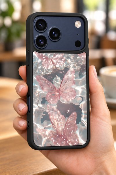 BGAKSESUAR حافظة مقاومة للصدمات متوافقة مع هاتف iPhone 18 Pro مع نمط فراشات و...