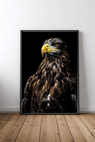 KEYFHOME Πόστερ ζωγραφικής MDF με μαύρο πλαίσιο Proud Eagle Δώρο διακόσμησης ...