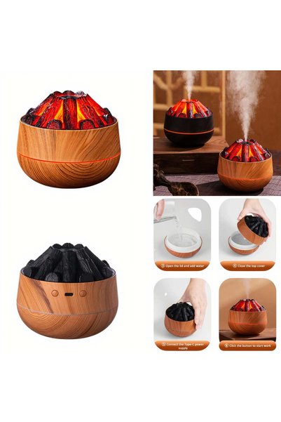 More 200ml Charcoal Humidifier, USB Aroma Diffuser