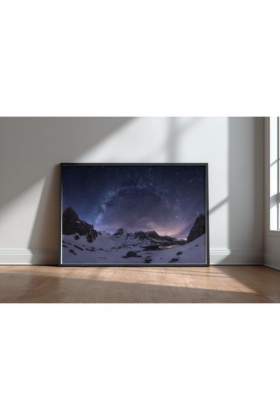KEYFHOME Poster pictură MDF cu ramă neagră Via de Invierno, decor de perete p...