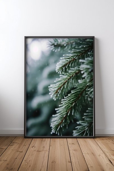 KEYFHOME Winter Impressions No 2 Αφίσα ζωγραφικής σε μαύρο πλαίσιο MDF Δώρο δ...