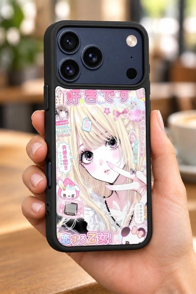 BGAKSESUAR iPhone 18 Pro Compatible Kawaii Patterned Shockproof Case with Cam...
