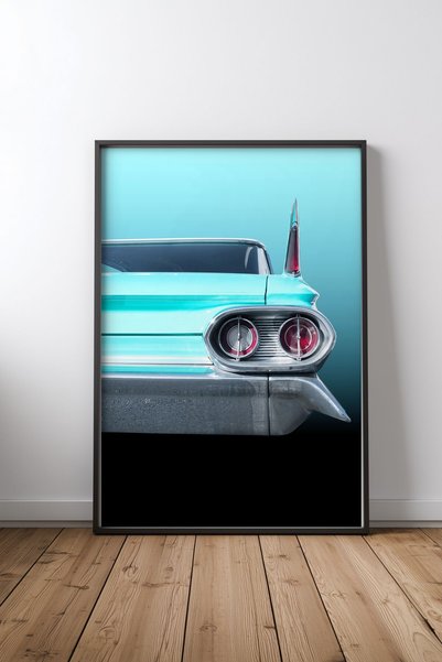 KEYFHOME 1961 Sedan Deville Μαύρο με πλαίσιο MDF Αφίσα ζωγραφικής σε πλαίσιο ...