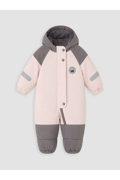 LC Waikiki Lcw Baby Pink Hooded Baby Girl Astronaut Coat