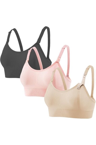 BananaHome 3Pack Seamless Nursing Bra Women Maternity Breastfeeding Pregnancy...