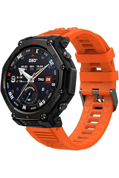 GIOPUEY أحزمة متوافقة مع Amazfit T-Rex 3 PRO مقاس 48 مم، حزام من السيليكون ال...