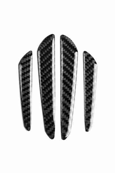 Choice 4Pcs Carbon Fiber Door Edge Guard Bumper Protector Strips Trim Cover C...