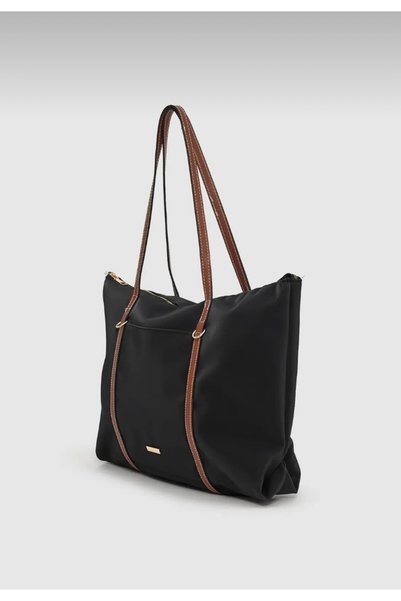 KOÇAK ÇANTA Kadın Paraşüt Kumaş Şeritli Shopper Çanta