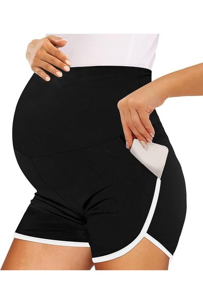 NALACAL Maternity Shorts for Yoga Workout, Women's Over Belly Bump Plus Size ...