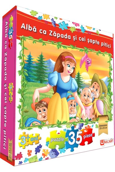 Editura Unicart PUZZLE - 35 PS.ALBA CA ZAPADA SI CEI SAPTE PITICI