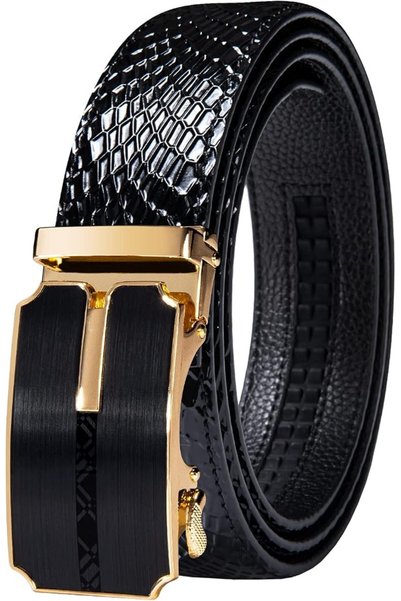 Dubulle Designer Ratchet Belt for Men Leather Fashion Adjustable Automatic Bu...