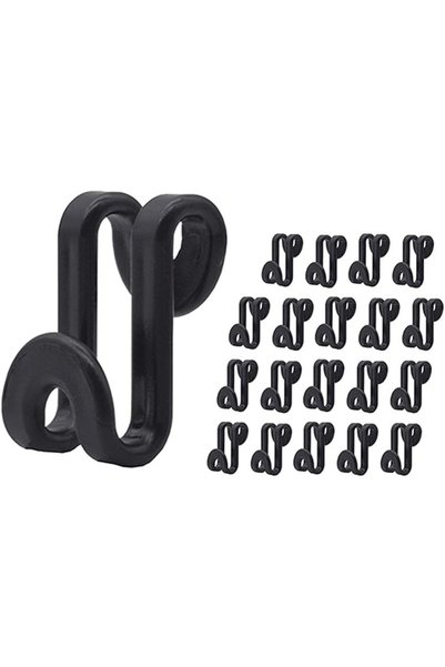 GENERAL 60 Pcs Clothes Hanger Connector Hooks, for Velvet Huggable Hangers, W...