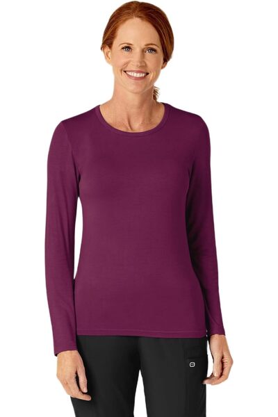 WINK Womens Long Sleeve Medical Scrubs Shirt Silky Long Sleeve Tee