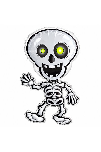 Generic Halloween Skeleton Skull Foil Balloon, 65 x 51CM