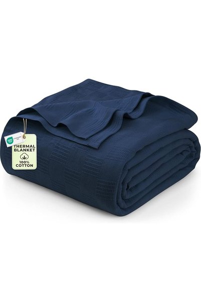 Utopia Bedding 100% Cotton Blanket (Oversized/Big Size - 120x120 Inches) 350G...