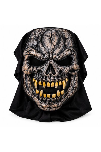 Generic Yellow Ghoul Halloween Scary Mask Hat with Hood