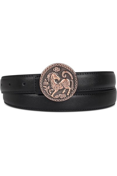 GENERAL Women's Leather Belt with Buckle - Ideal for Dresses, Jeans, and Coats