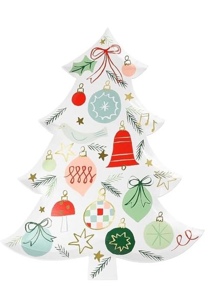 Meri Meri Festive Pattern Tree Plates