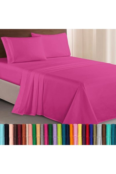 Elegant Comfort طقم سرير فاخر من الألياف الدقيقة بجودة فندقية ممتازة 1500، مط...
