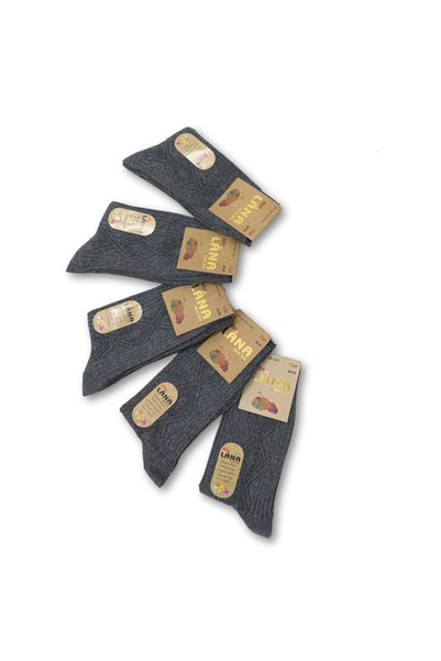 KRAL SOCKS جوارب من صوف الحملان حراري – 5 أزواج من مجموعة خياطة مخفية Kuzu ال...