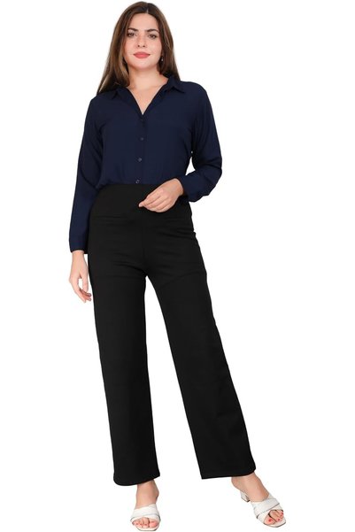 Generic Women Formal Shirt – Premium Poly Lycra Fabric | Solid Color Wrinkle-...