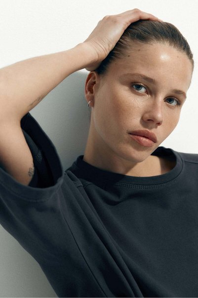 H&M Short-sleeved cotton sweatshirt